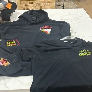 Grinch hoodie and shirt 17/18